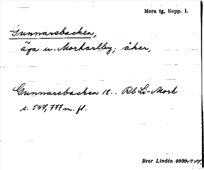 Bild på arkivkortet för arkivposten Gunnarsbacken