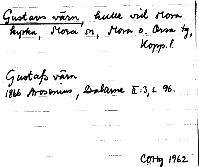 Bild på arkivkortet för arkivposten Gustavs värn