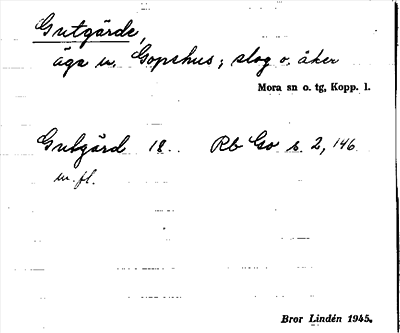Bild på arkivkortet för arkivposten Gutgärde