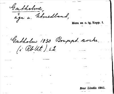 Bild på arkivkortet för arkivposten Gutholme