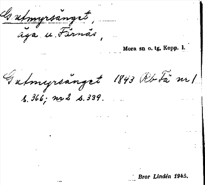 Bild på arkivkortet för arkivposten Gutmyrsänget