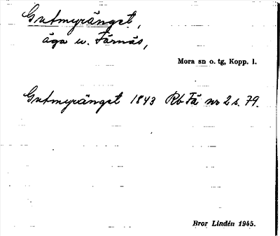Bild på arkivkortet för arkivposten Gutmyränget