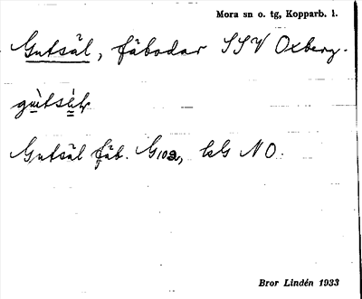 Bild på arkivkortet för arkivposten Gutsäl