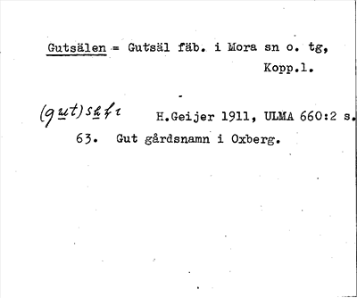 Bild på arkivkortet för arkivposten Gutsälen = Gutsäl fäb.