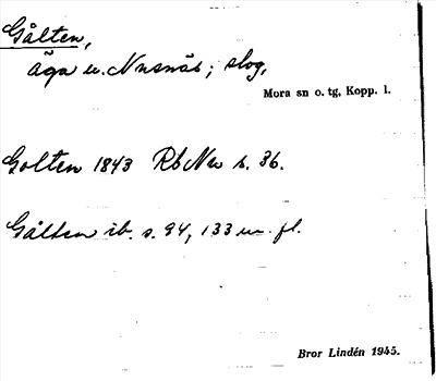 Bild på arkivkortet för arkivposten Gålten
