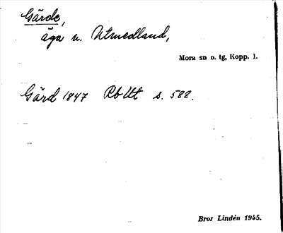 Bild på arkivkortet för arkivposten Gärde