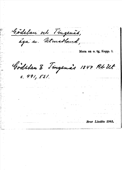 Bild på arkivkortet för arkivposten Gödslan och Tingsnäs