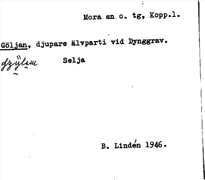 Bild på arkivkortet för arkivposten Göljan