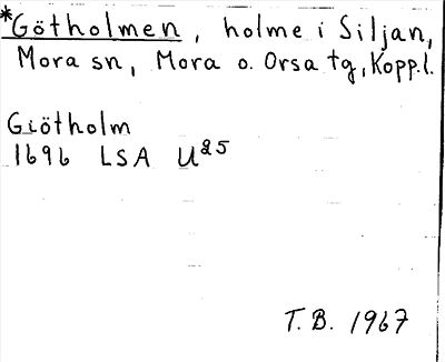 Bild på arkivkortet för arkivposten *Götholmen