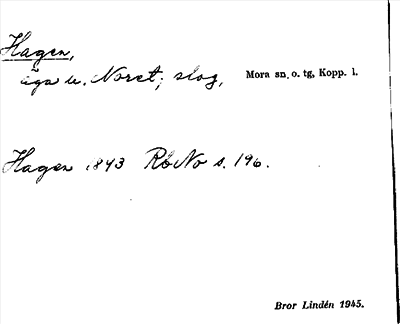 Bild på arkivkortet för arkivposten Hagen