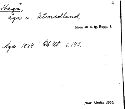 Bild på arkivkortet för arkivposten Hagå