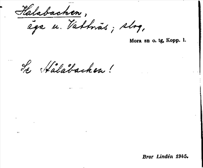 Bild på arkivkortet för arkivposten Halabacken