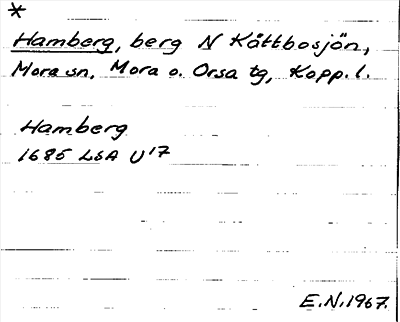 Bild på arkivkortet för arkivposten *Hamberg