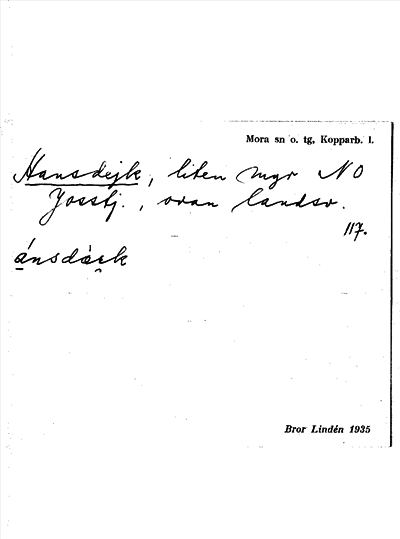 Bild på arkivkortet för arkivposten Hansdejk