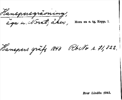 Bild på arkivkortet för arkivposten Hanspersgrävning