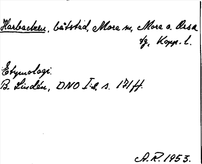 Bild på arkivkortet för arkivposten Harbacken