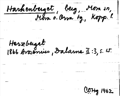 Bild på arkivkortet för arkivposten Harkenberget