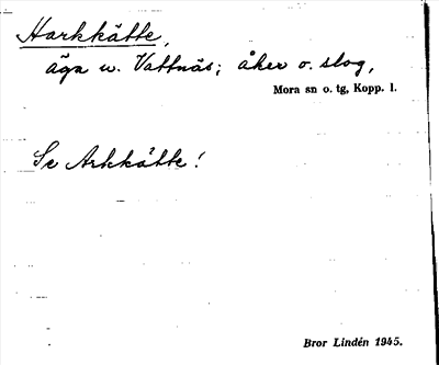 Bild på arkivkortet för arkivposten Harkkätte