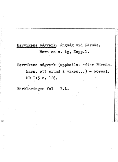 Bild på arkivkortet för arkivposten Harvikens sågverk