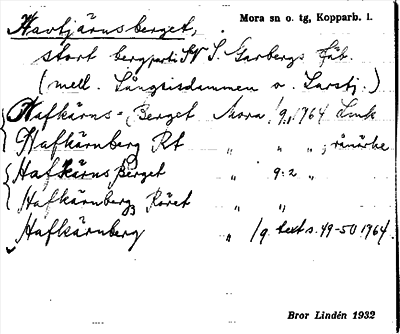 Bild på arkivkortet för arkivposten Havtjärnsberget