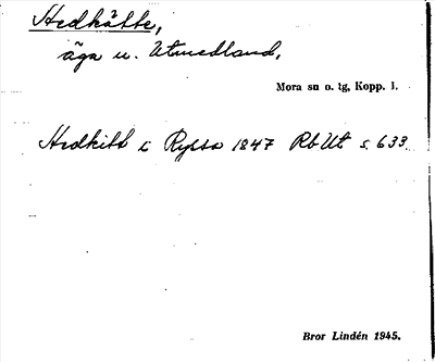 Bild på arkivkortet för arkivposten Hedkätte