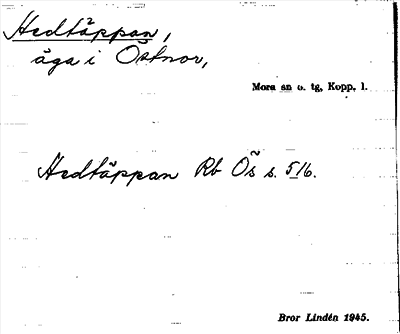 Bild på arkivkortet för arkivposten Hedtäppan