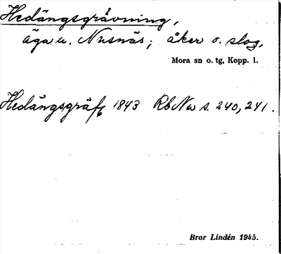 Bild på arkivkortet för arkivposten Hedängsgrävning