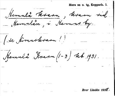 Bild på arkivkortet för arkivposten Hemulå kvarn
