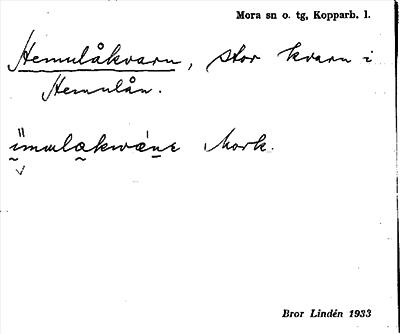 Bild på arkivkortet för arkivposten Hemulåkvarn