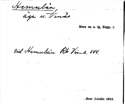 Bild på arkivkortet för arkivposten Hemulån