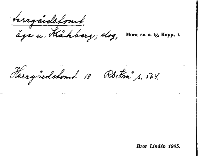 Bild på arkivkortet för arkivposten Herrgårdstomt