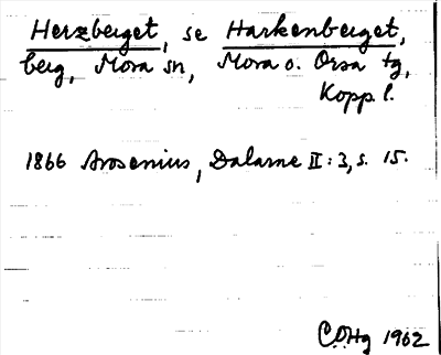 Bild på arkivkortet för arkivposten Herzberget, se Harkeberget