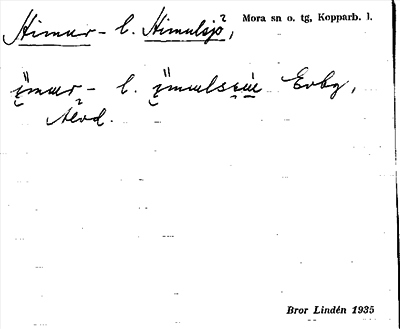 Bild på arkivkortet för arkivposten Himursjö l. Himulsjö