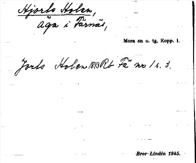 Bild på arkivkortet för arkivposten Hjorts Holen