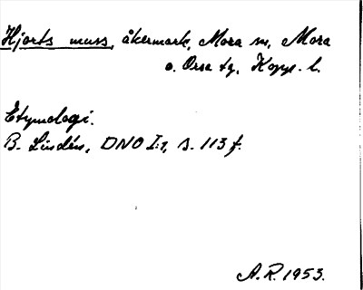 Bild på arkivkortet för arkivposten Hjorts muss
