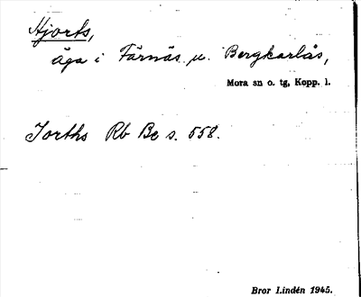 Bild på arkivkortet för arkivposten Hjorts