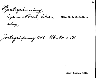 Bild på arkivkortet för arkivposten Hjortsgrävning