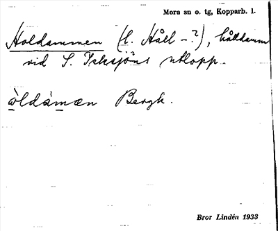 Bild på arkivkortet för arkivposten Holdammen (l. Hålldammen)