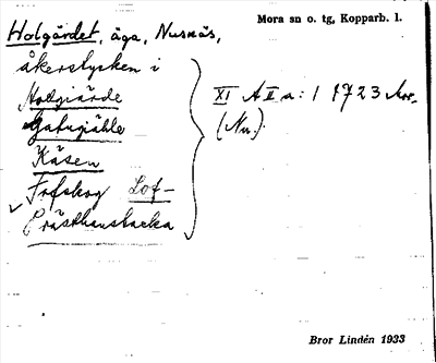 Bild på arkivkortet för arkivposten Holgärdet