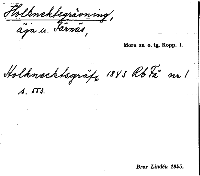 Bild på arkivkortet för arkivposten Holknektsgrävning