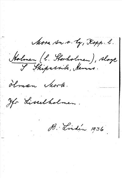 Bild på arkivkortet för arkivposten Holmen (l. Storholmen)