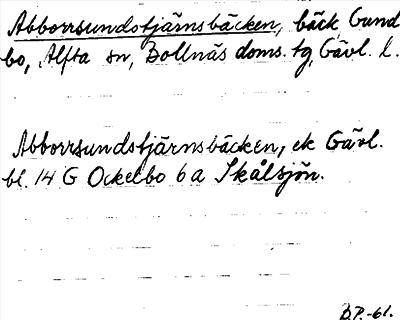Bild på arkivkortet för arkivposten Abborrsundstjärnsbäcken