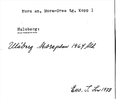 Bild på arkivkortet för arkivposten Huluberg