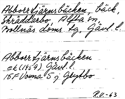 Bild på arkivkortet för arkivposten Abborrtjärnsbäcken