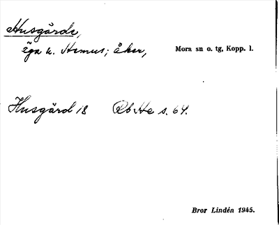 Bild på arkivkortet för arkivposten Husgärde