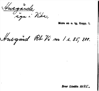 Bild på arkivkortet för arkivposten Husgärde