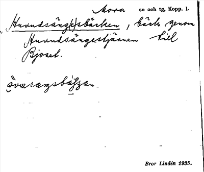Bild på arkivkortet för arkivposten Huvudsäng(e)sbäcken