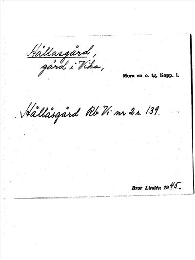 Bild på arkivkortet för arkivposten Hållasgård