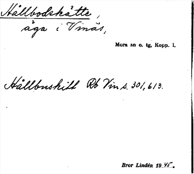 Bild på arkivkortet för arkivposten Hållbodskätte