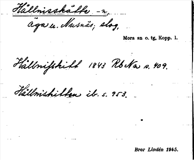 Bild på arkivkortet för arkivposten Hållnisskätte -n